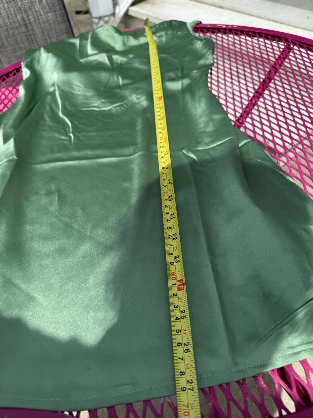 Cider Satin Slip Chemise in Sage Green - Picture 7 of 7